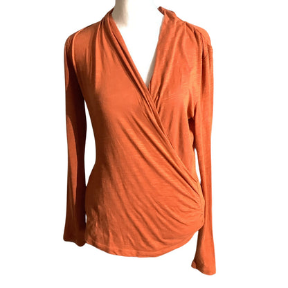 Liverpool Wrap Front Long Sleeve Top Women’s Size XS — Soft Knit, V-Neck, Casual