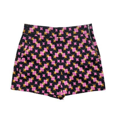 Zara Geometric Print High Rise Shorts Women’s Size M — Retro, Trendy, Statement