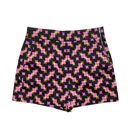 Zara Geometric Print High Rise Shorts Women’s Size M — Retro, Trendy, Statement