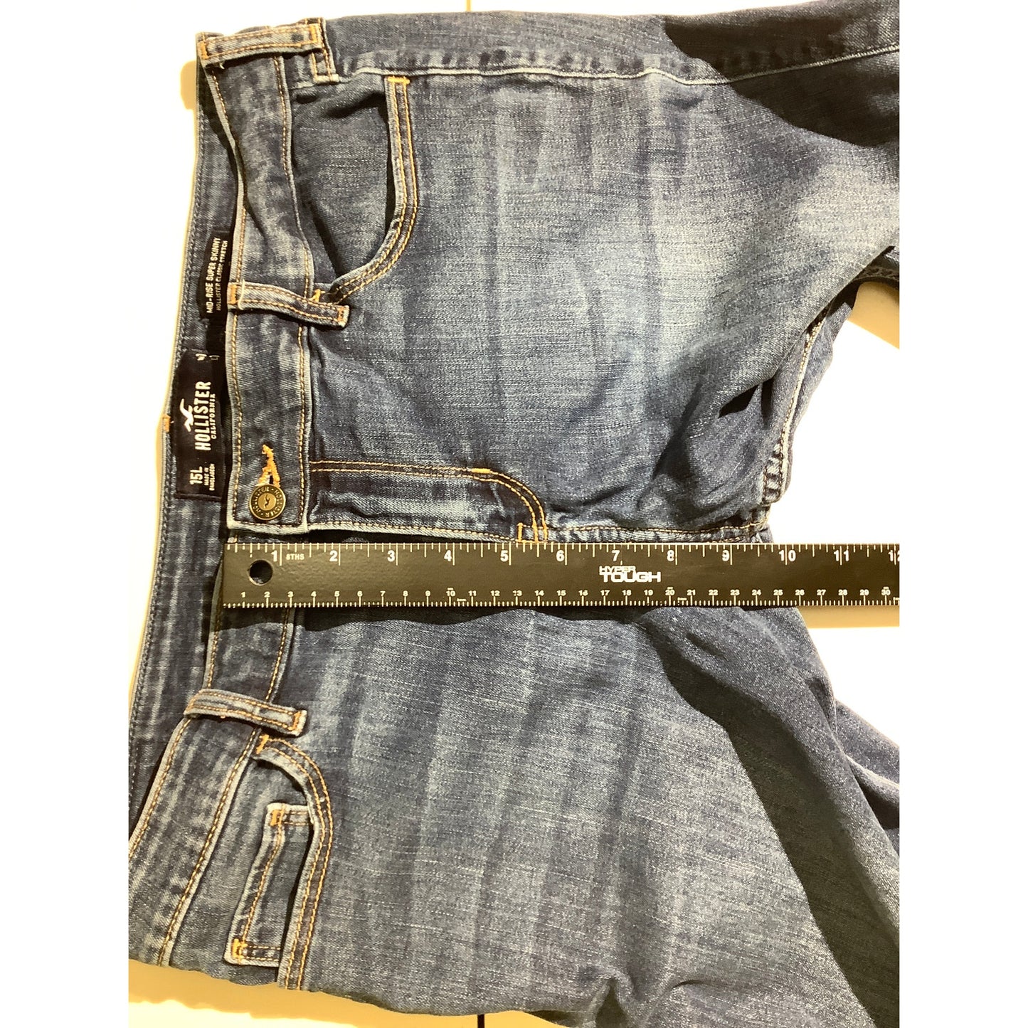 Hollister Super Skinny Jeans Women 15L 32x32 — Mid Rise, Stretch, Classic