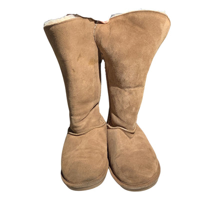 Bearpaw Tall Winter Boots Women Size 10 Brown  — Cozy, Boho, Winter
