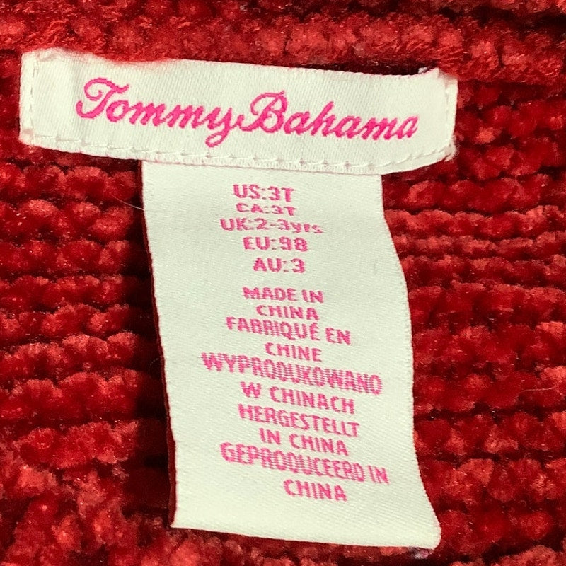 Tommy Bahama Girls' 3T Red Chenille Sweater – Soft, Cozy, Stylish