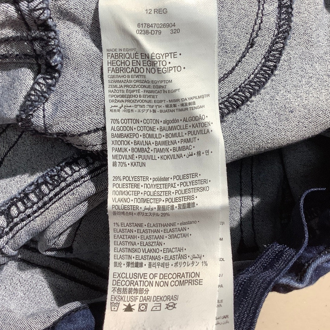 Levi’s Kids Dark Denim Pull-On Jeggings Size 12 — Stretch, Slim, Everyday