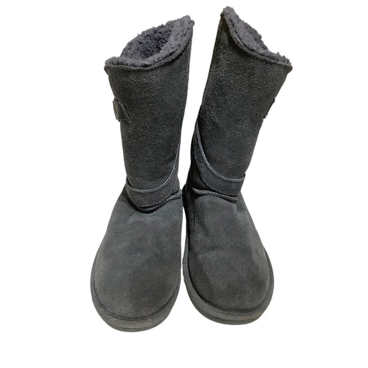 Bearpaw Women's Grey Wool-Lined Boots Size 9 - Cozy, Casual, Winter