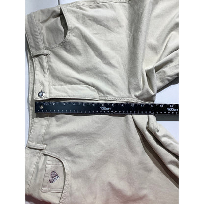 Quaker Factory Women’s Pants Size 18W — Light Khaki, Wide Leg, Dream Jeannes