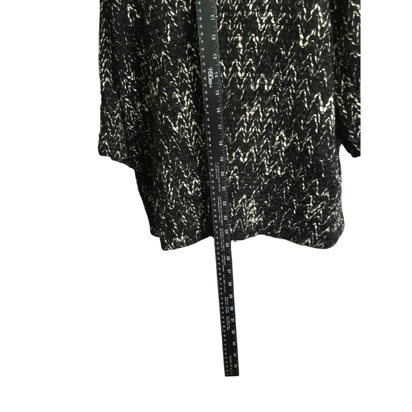Carole Little Black & White Wool Coat Size 1X - Vintage, Cozy, Statement