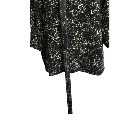 Carole Little Black & White Wool Coat Size 1X - Vintage, Cozy, Statement