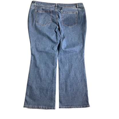 Denim 24/7 Blue Jeans Women’s 24W Wide Leg - Classic, Relaxed, Everyday