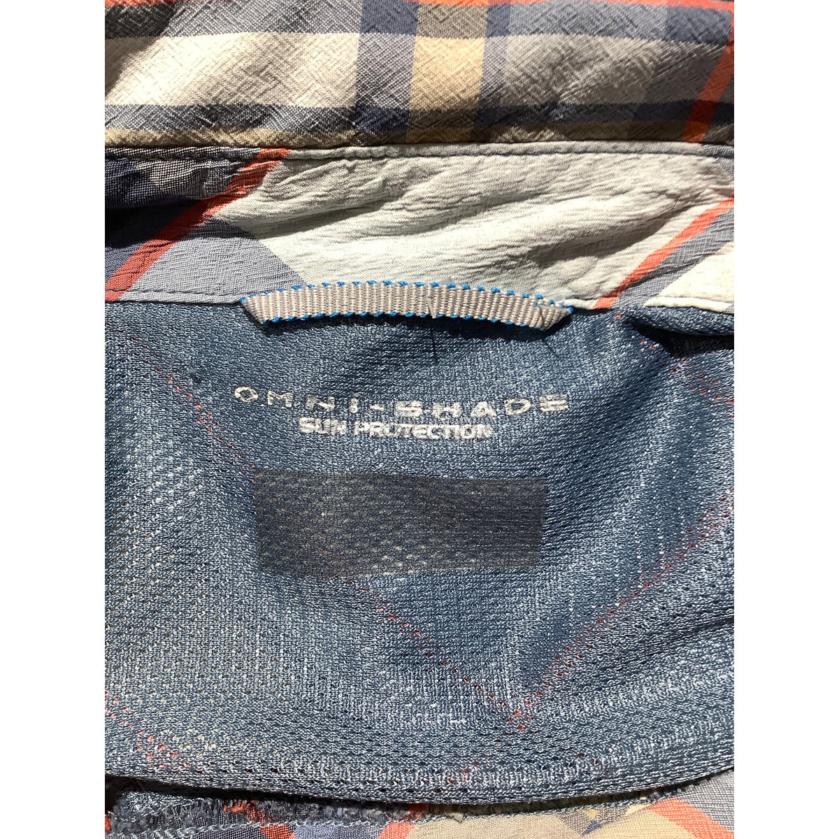 Columbia PFG Men's S Blue Plaid Performance Fishing Button Down Outdoor