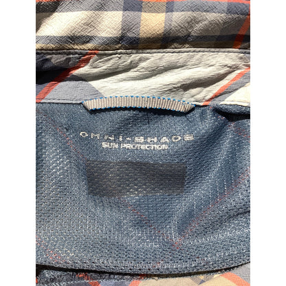 Columbia PFG Men's S Blue Plaid Performance Fishing Button Down Outdoor