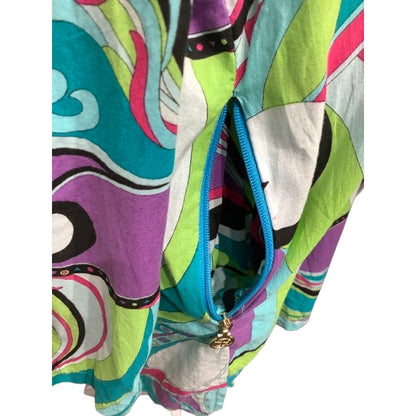 Tracy Negoshian XL Multicolor Long Sleeve Blouse - Artistic, Bold, Creative