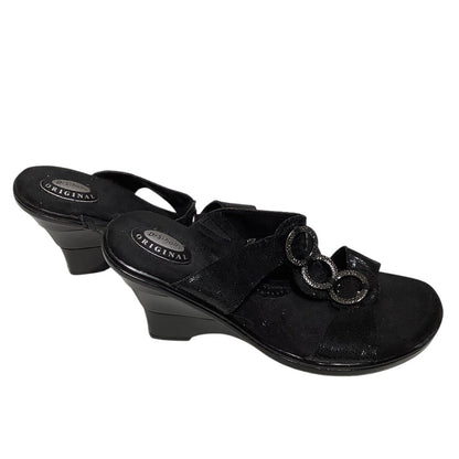 Dr. Scholl's Original Black Platform Sandal Heels 7 - Elegant, Comfortable, Chic