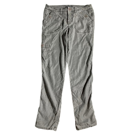 Level 99 Linen Cargo Pants Women’s Size 27 – Army Green, Lightweight, Casual