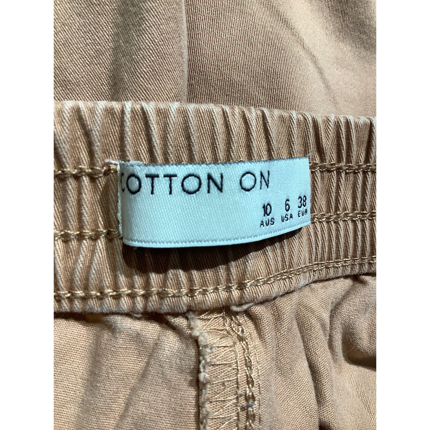 Cotton On Light Brown Jogger Pants Women 6 — Stretch, Casual, Comfort