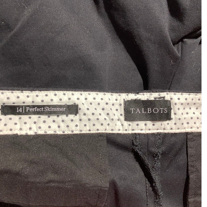 Talbots Perfect Skimmer Capris Women’s Size 14 Black — Classic, Stretch, Casual