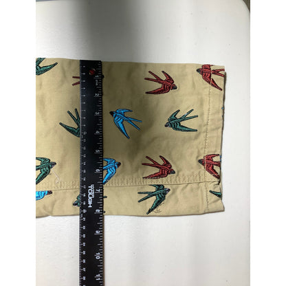 NV Euro Sparrow Bird Print Pants Men’s Size 40W 30L — Novelty, Casual, Statement