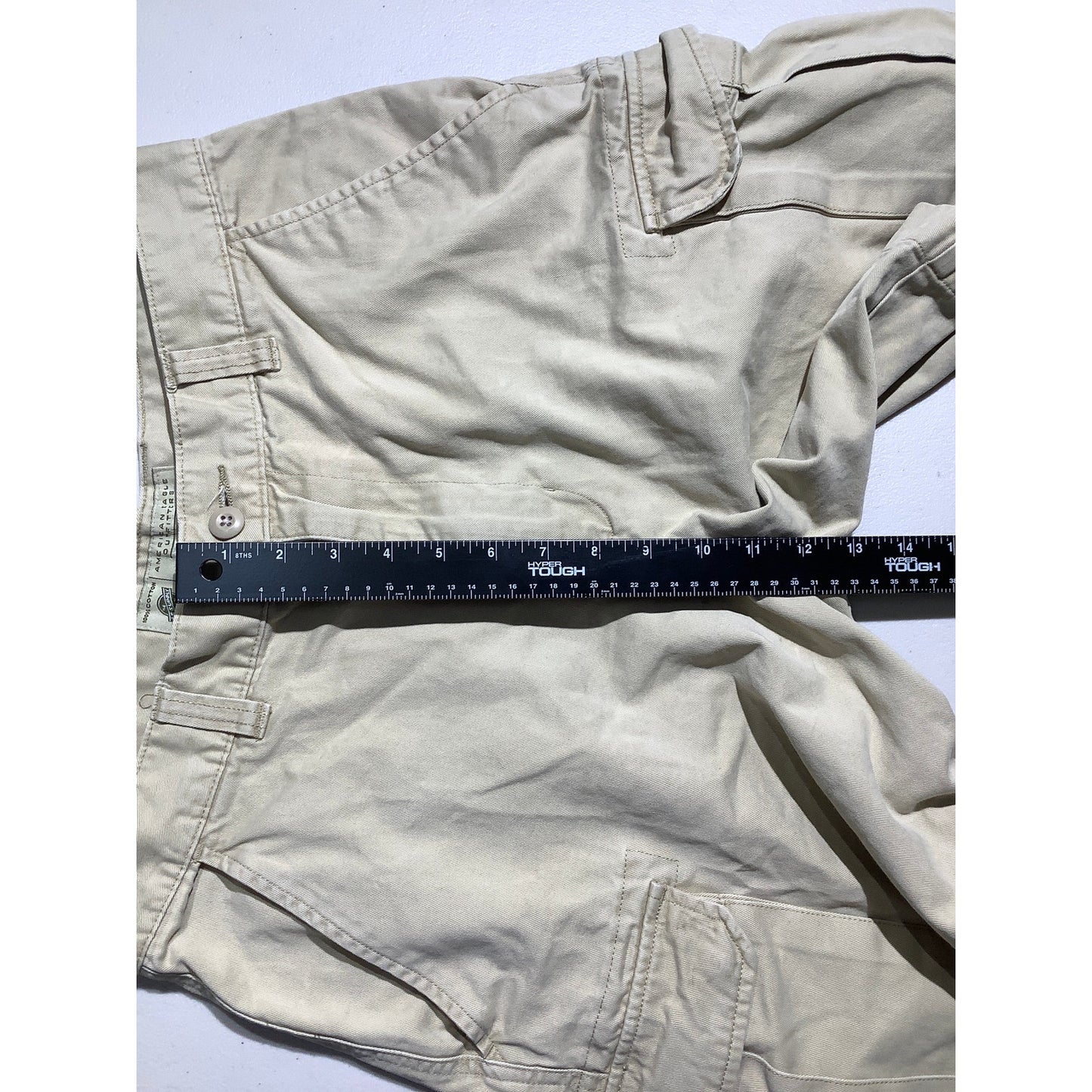 American Eagle Khaki Cargo Shorts Men’s 32W — Casual, Utility, Outdoor
