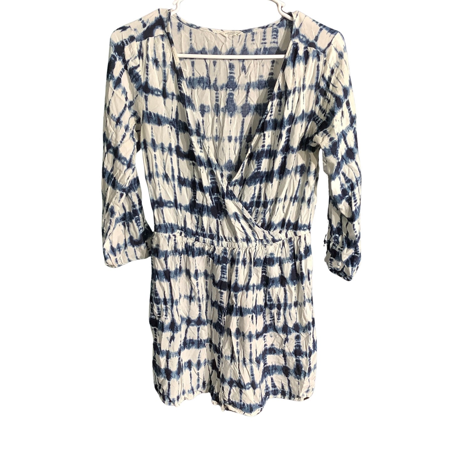 Aeropostale Tie Dye Faux Wrap Romper Women’s Size M — Boho, Casual, Beach