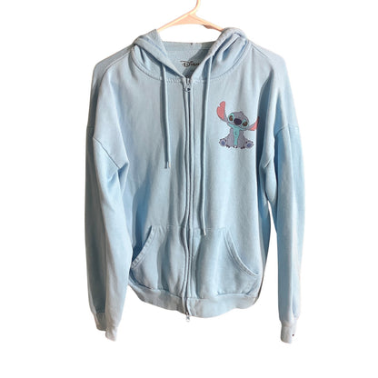 Disney Lilo & Stitch Zip-Up Hoodie Women's Size M— Graphic, Cozy, Casual