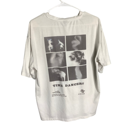 Dazy White Graphic T-Shirt Women’s Size Large – Streetwear, Casual, Crew Neck