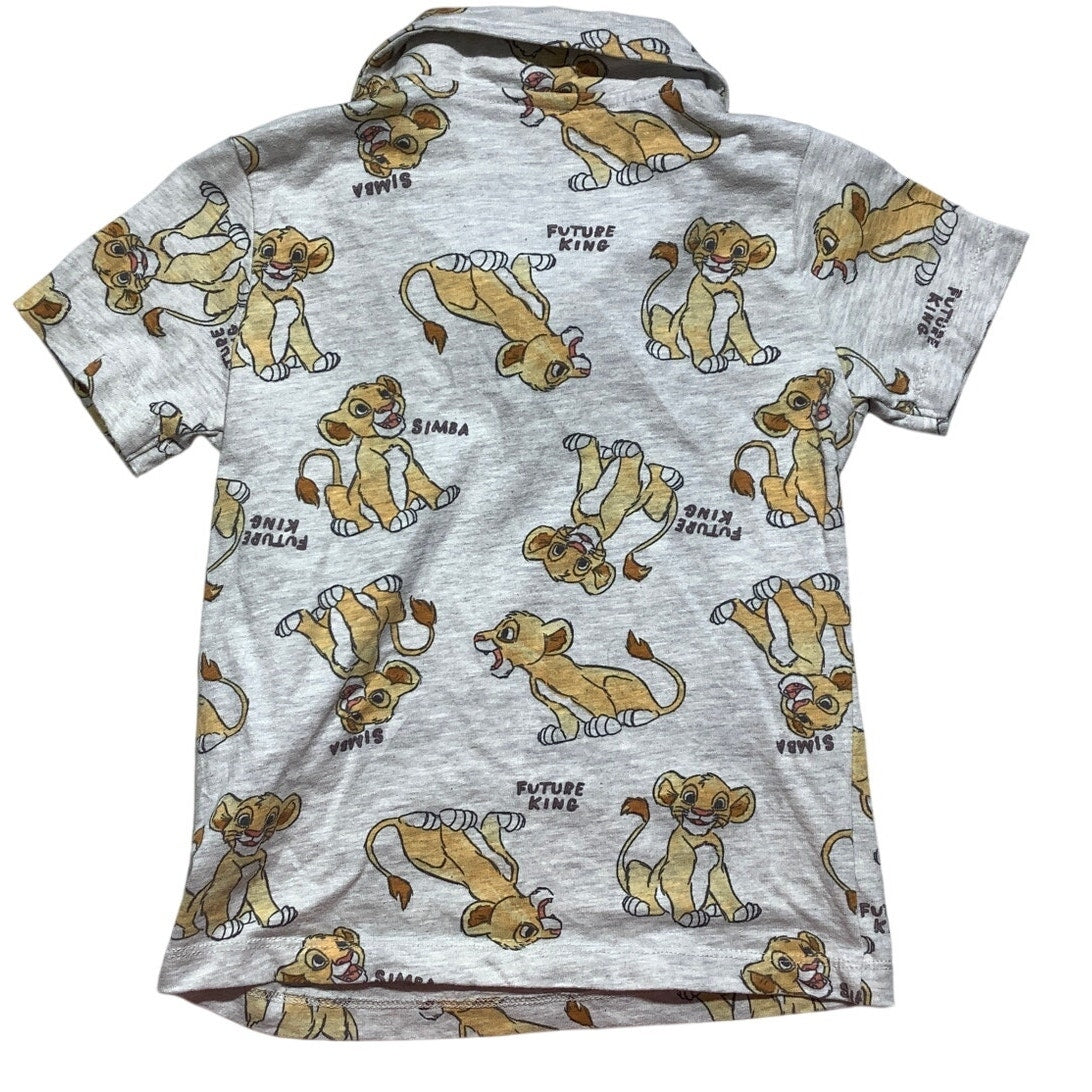 Disney The Lion King Simba Polo Size 5T — Graphic Print, Future King, Casual