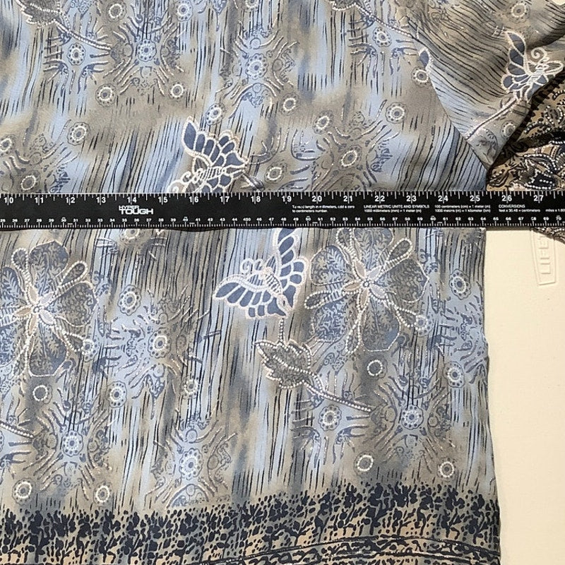 Maggie Barnes Blouse Women’s Size 2X – Boho, Flowy, Mixed Print