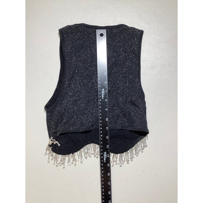 Zara Girls Black Sleeveless Crop Top Size XS — Party, Glam, Trendy