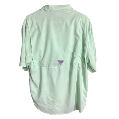 Columbia PFG Men's M Lime Green Fishing Button Down Outdoor Shirt