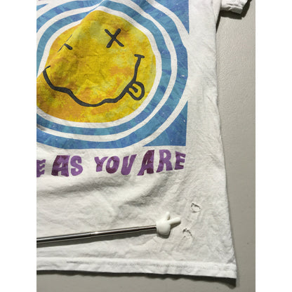 Nirvana White Graphic Band Tee Size S - Grunge, Y2K, Streetwear