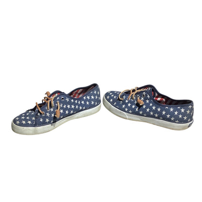 Sperry Top-Sider Stars & Stripes, Women’s Size 7.5M— Nautical, Canvas, Americana