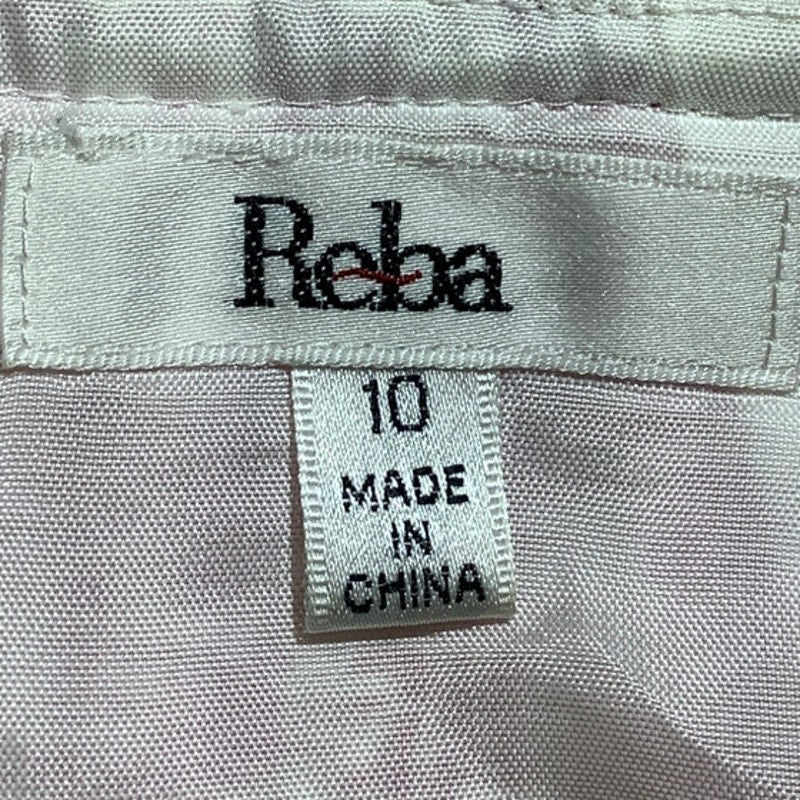 Reba Pink White Tweed Skirt Women’s Size 10 — Silk Blend, Ruffle Hem, Feminine