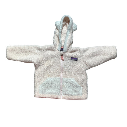 Patagonia Baby Furry Friends Fleece Hoodie 3–6 Months — Zip-Up, Cozy, Worn Wear