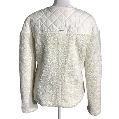 Prana Good Lux Cream Sherpa Jacket Women’s M — Cozy, Outdoor, Quilted