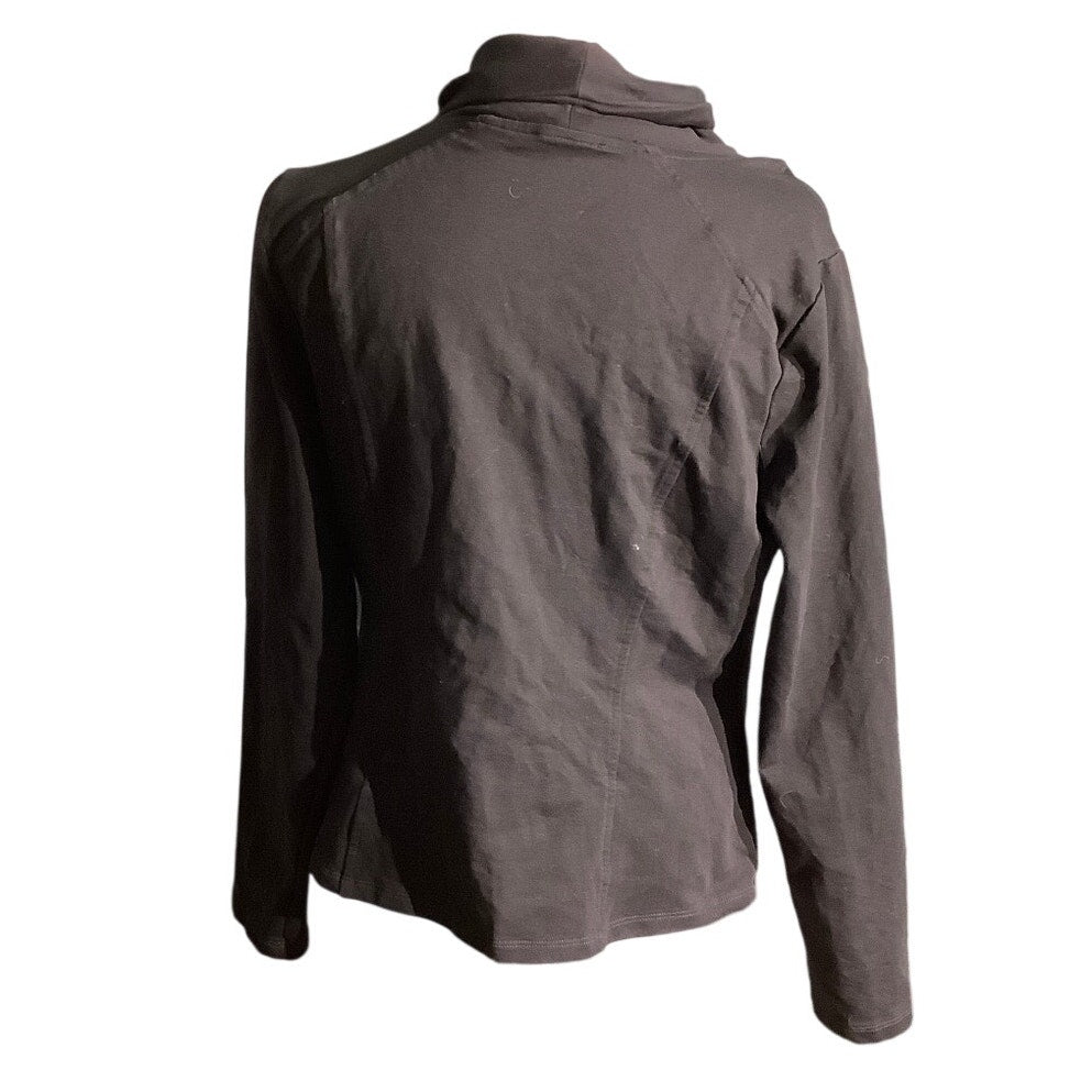Blue B Black Asymmetrical Zip Jacket Women’s Size S — Modern, Casual, Chic