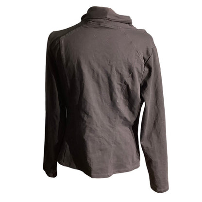 Blue B Black Asymmetrical Zip Jacket Women’s Size S — Modern, Casual, Chic