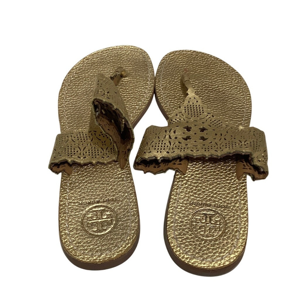 Tory Burch Gold Flip Flop Sandals Size 7.5 – Boho, Luxe, Resort Wear