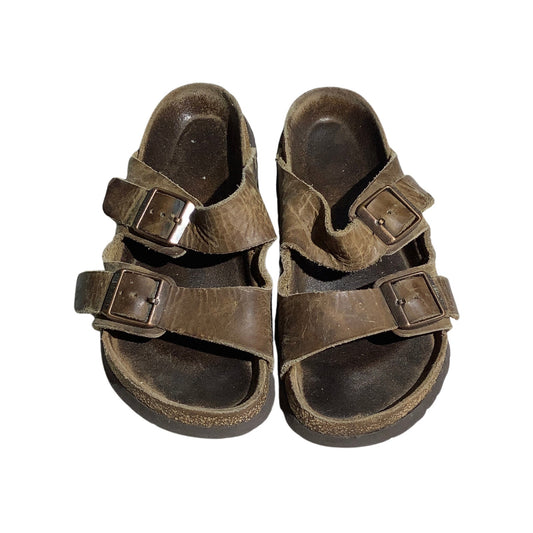 Birkenstock Brown Leather Two Strap Sandals — Comfort, Casual, Classic