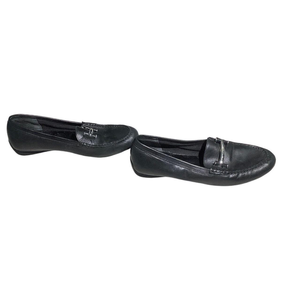 Ralph Lauren Christiana Black Leather Flats Women’s 10B – Dress, Classic, Comfy