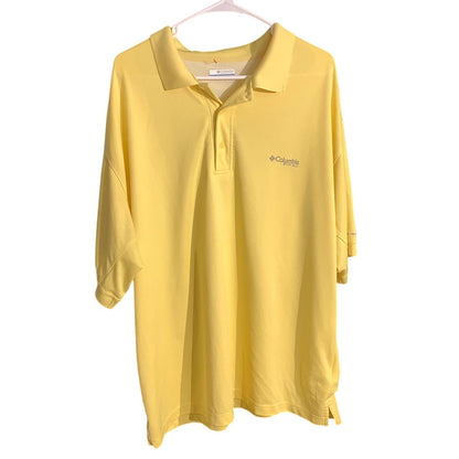 Columbia PFG Yellow Polo Shirt Men XXL — Performance, Fishing, Outdoor