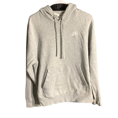Nike Light Gray Pullover Hoodie Youth Size S — Athletic, Casual, Streetwear