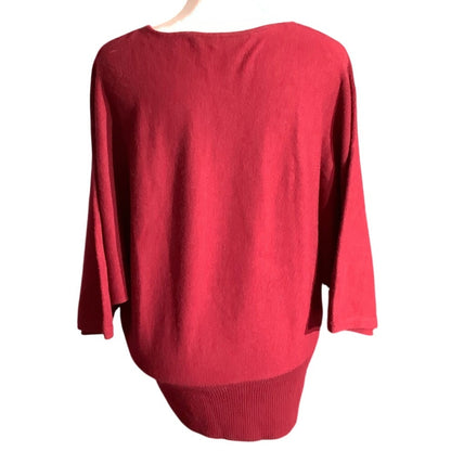 Katherine Kelly Maroon Cashmere Sweater Women’s Size Small - Luxe, Cozy, Elegant