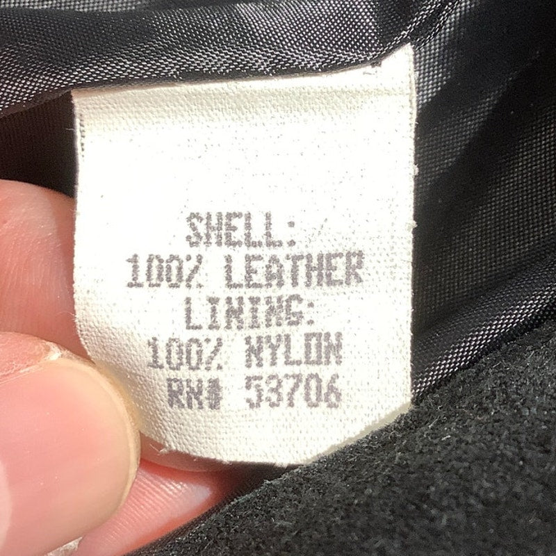 Hip Black Leather Vest Women’s Size Large – Boho, Festival, Tie-Front