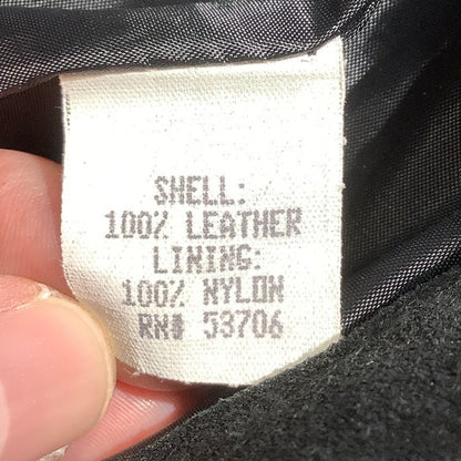 Hip Black Leather Vest Women’s Size Large – Boho, Festival, Tie-Front