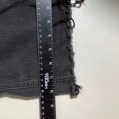 American Eagle Black Denim Shorts Men’s 32 –Distressed, Frayed Hem, Extreme Flex