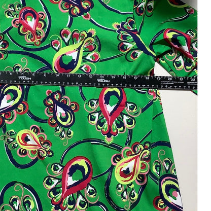 Buckhead Betties Green Floral Sheath Dress Women’s LG – Resort, Boho, Cover-Up