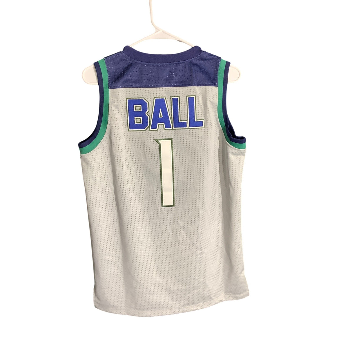 Highlights LaMelo Ball Chino Hills Men's XS Basketball Jersey Gray Blue Green