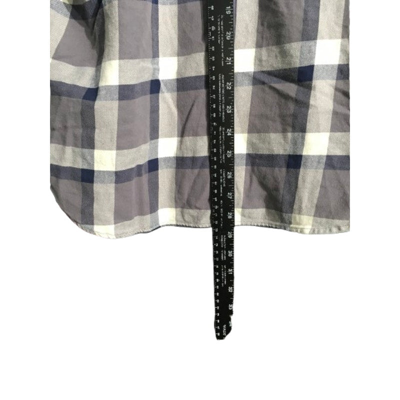 Lucky Brand Men's Gray/Blue Plaid Shirt Size M – Grunge, Casual, Everyday