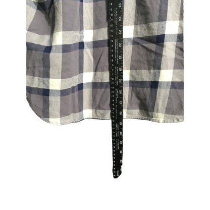 Lucky Brand Men's Gray/Blue Plaid Shirt Size M – Grunge, Casual, Everyday