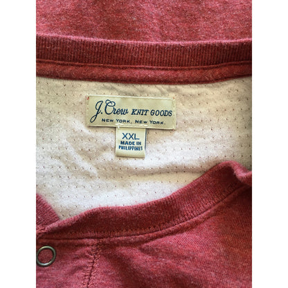 J.Crew Light Red Knit Henley Shirt Size XXL - Casual, Cozy, Minimalist