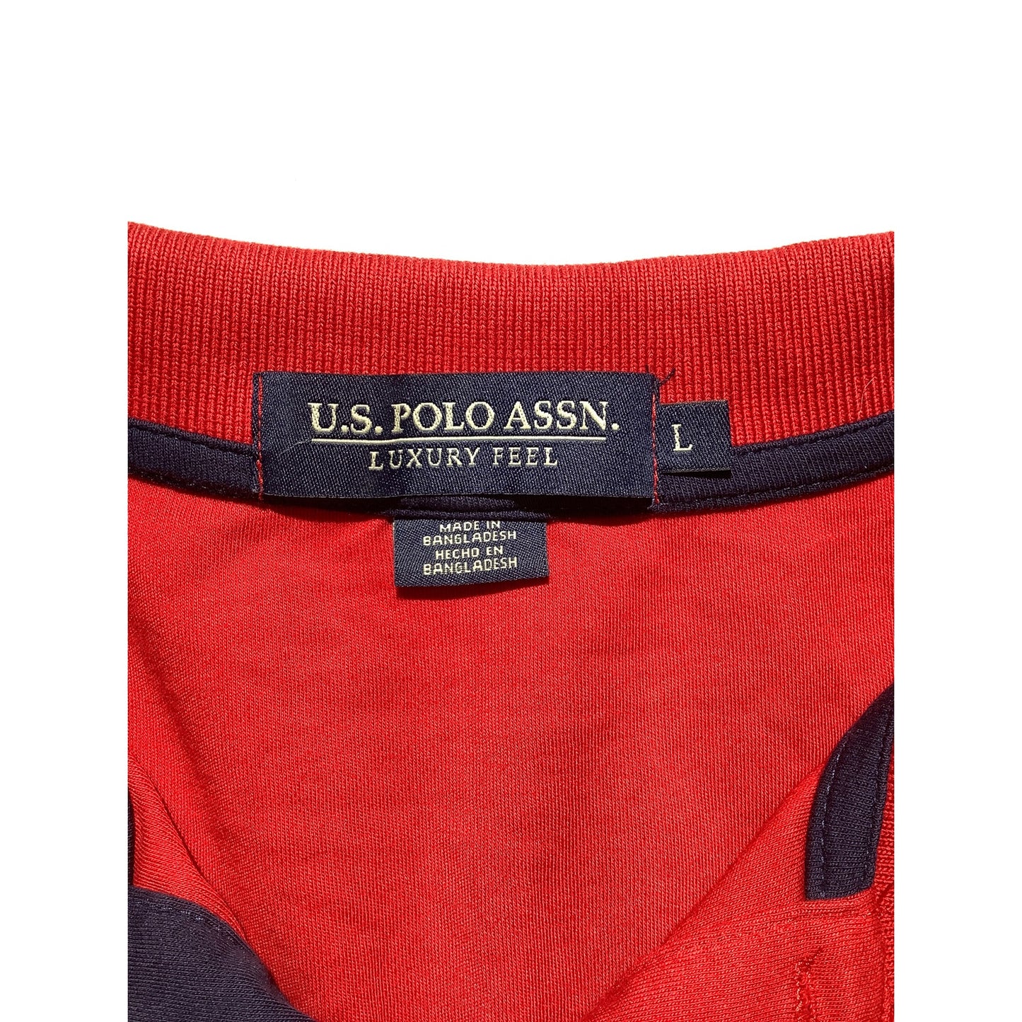 U.S. Polo Assn. Red Short Sleeve Polo Shirt Men’s L — Classic, Casual, Cotton